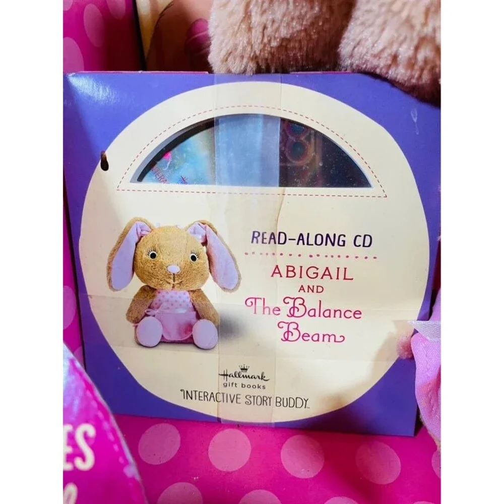 Hallmark Interactive Story Buddy Abigail Bunny Book CD Plush